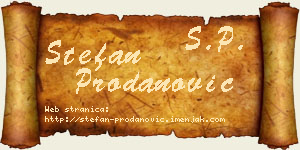 Stefan Prodanović vizit kartica
